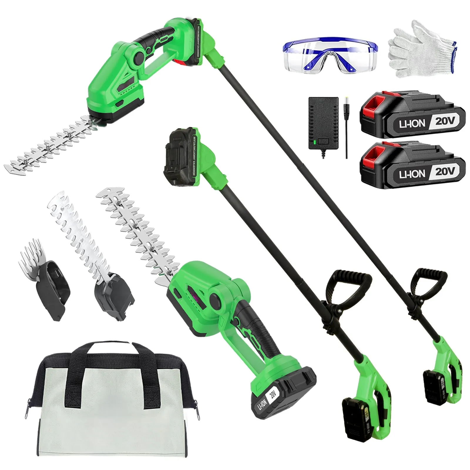 Cordless Hedge Trimmer Pole 2 In 1 - 20V Cordless Hedge Trimmer with Long