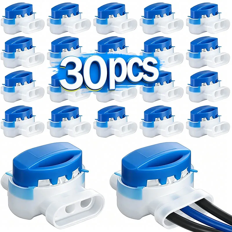 Robotic Lawn Mower Boundary Wire - 30/1PCS Waterproof Cable Clamps Wire Connectors