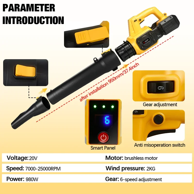 Cordless Leaf Blower Brushless 20V - Electric Goddess Brushless Electric Air Blower