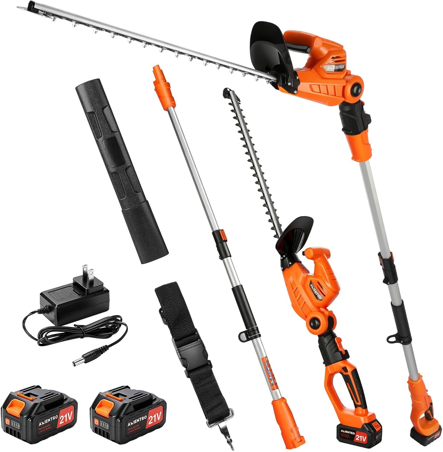 Cordless Hedge Trimmer Pole 2 In 1 - Cordless 2-in-1 Hedge Trimmer, Includes Telescoping