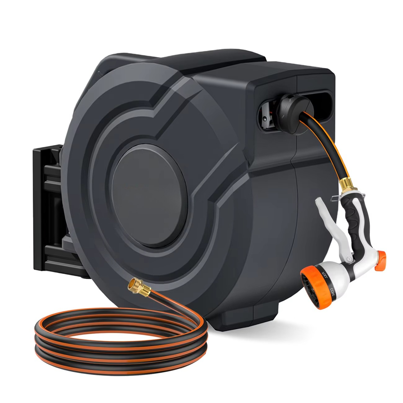 Garden Hose Reel Automatic Retractable 30M - NEOTEC 1/2 30M Industrial Retractable Air