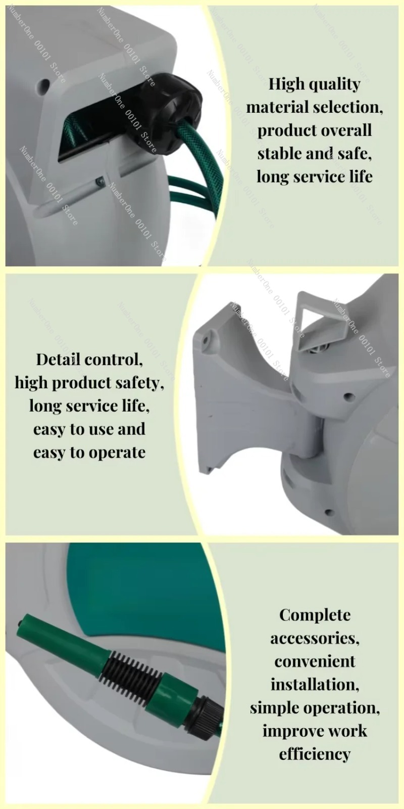 30M Heavy Duty Retractable Hos - Garden Hose Reel Automatic Retractable 30M 评论和价格