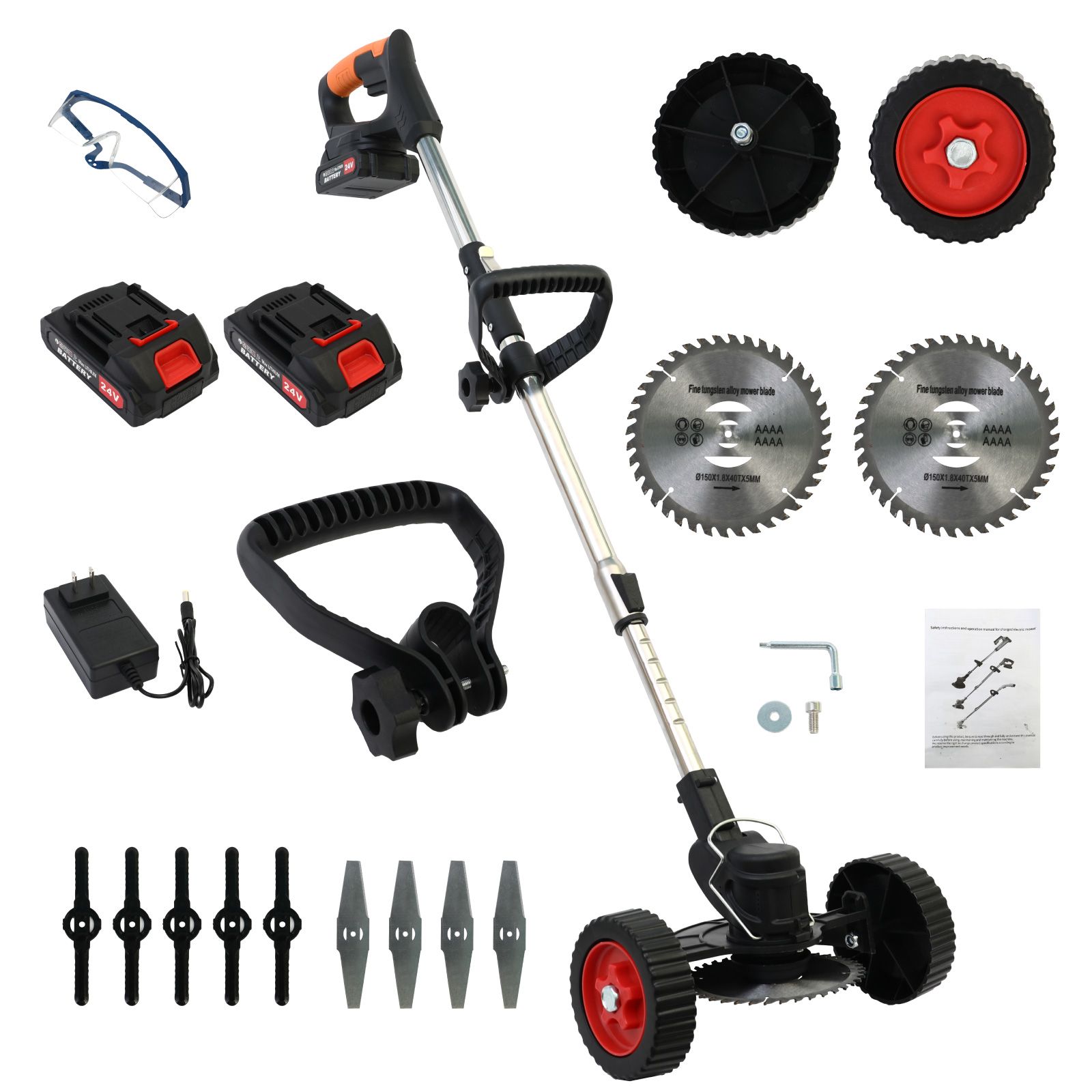 Electric Lawn Mower Cordless G - Brushless Cordless Grass Trimmer 21V 评论和价格