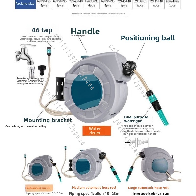 30M Automatic Retractable Hose - Garden Hose Reel Automatic Retractable 30M 评论和价格