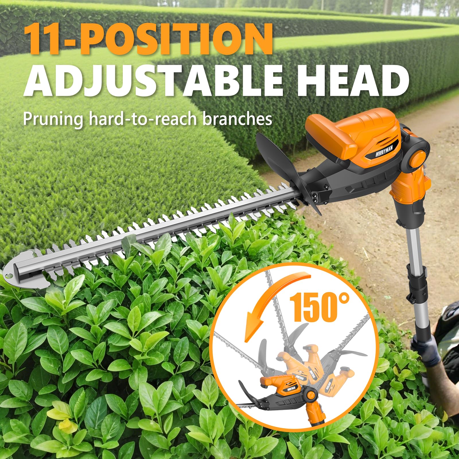 20V 2-in-1 Cordless Pole & Han - Cordless Hedge Trimmer Pole 2 In 1 评论和价格