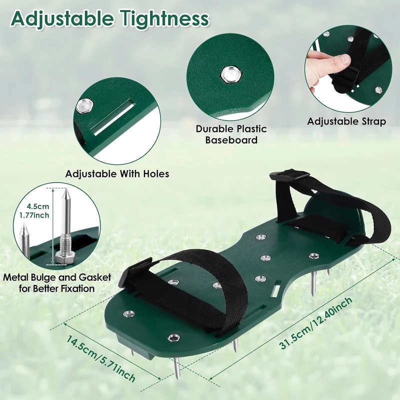 Adjustable Spiked Lawn Aerator - Lawn Aerator Shoes Spikes Heavy Duty 评论和价格