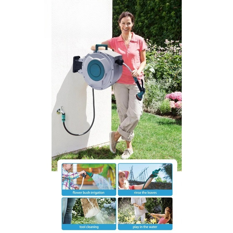 Garden Watering Automatic Rewi - Garden Hose Reel Automatic Retractable 30M 评论和价格