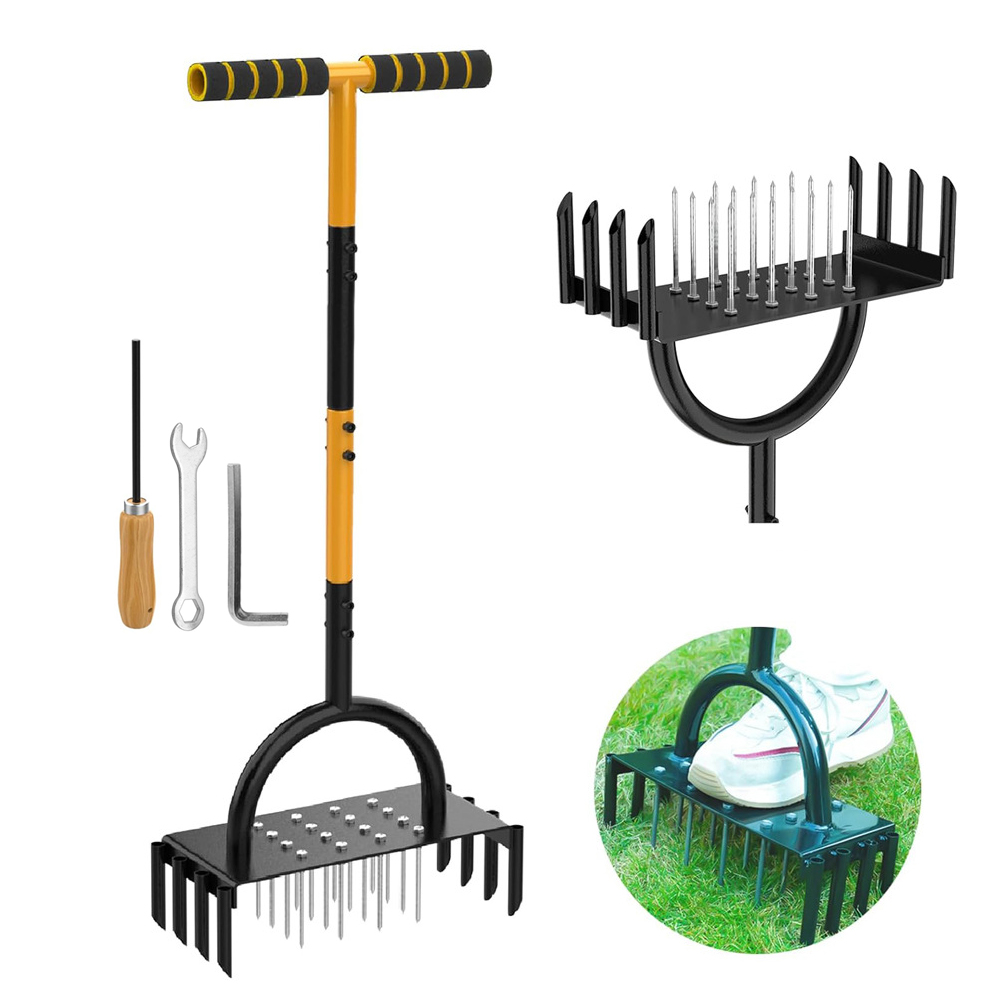 2-in-1 Manual Heavy Duty Grass - Lawn Aerator Shoes Spikes Heavy Duty 评论和价格