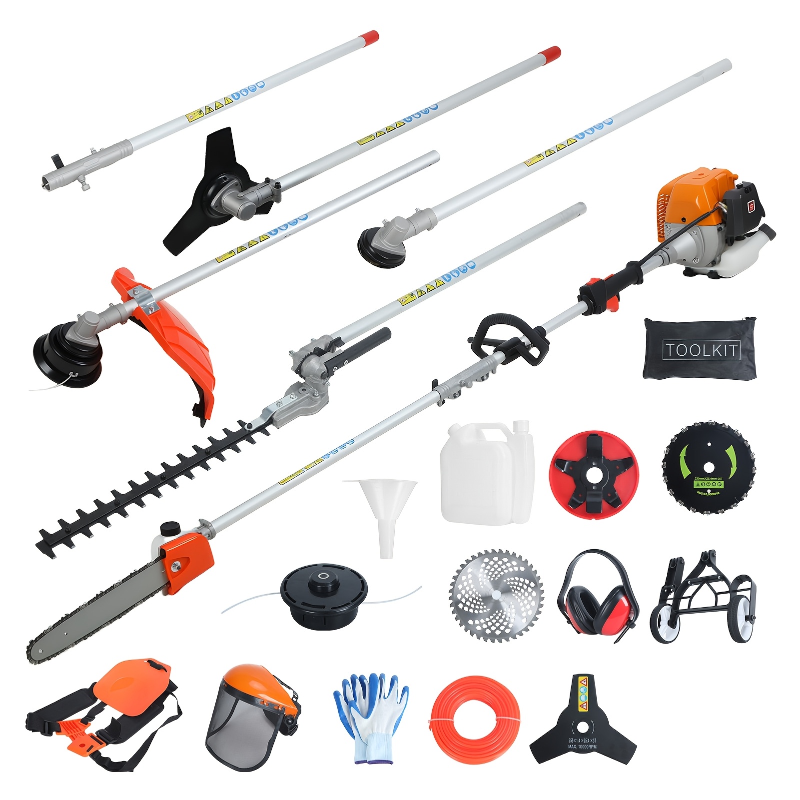 8-in-1 Multi-functional Gas We - Cordless Hedge Trimmer Pole 2 In 1 评论和价格