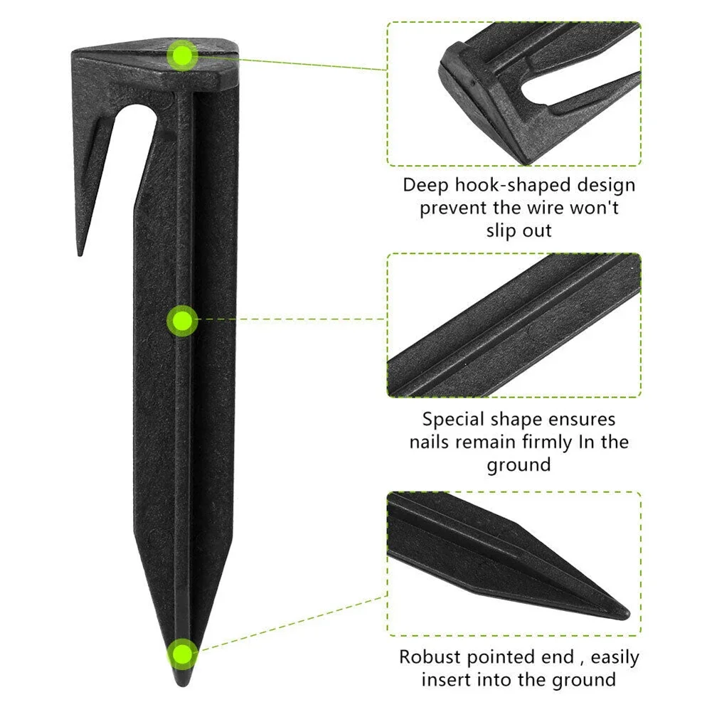 50pcs Lawn Mower Boundary Pegs - Boundary Wire Cable Peg Nails Lawn 评论和价格