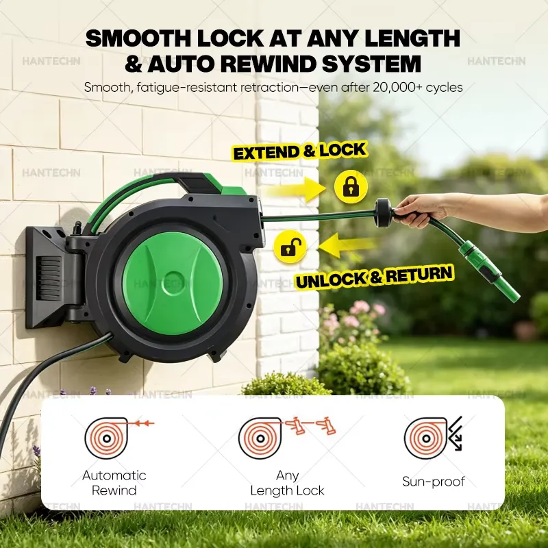 for Hantechn Automatic Retract - Garden Hose Reel Automatic Retractable 30M 评论和价格