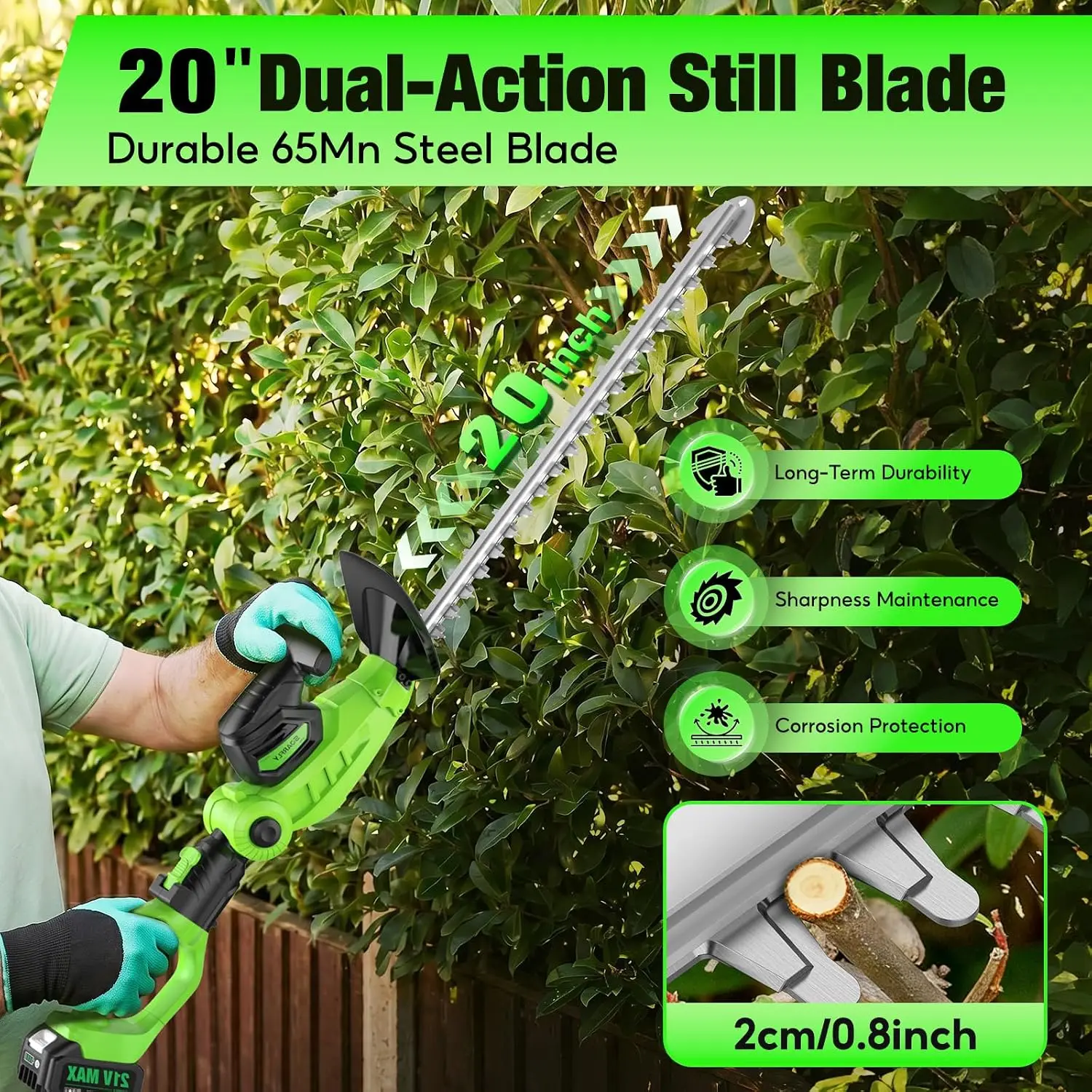 2 in 1 Pole Hedge Trimmer Cord - Cordless Hedge Trimmer Pole 2 In 1 评论和价格