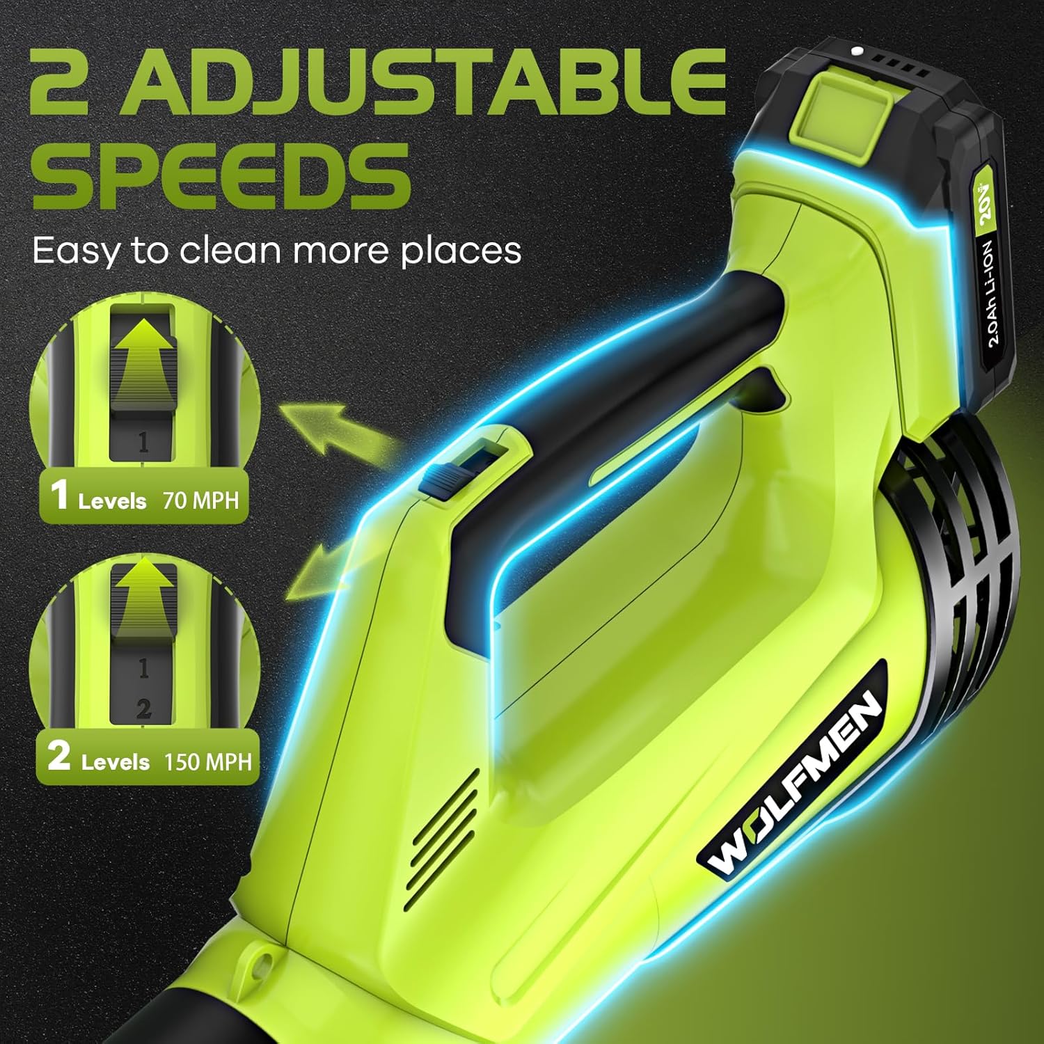 Cordless Electric Leaf Blower, - Cordless Leaf Blower Brushless 20V 评论和价格