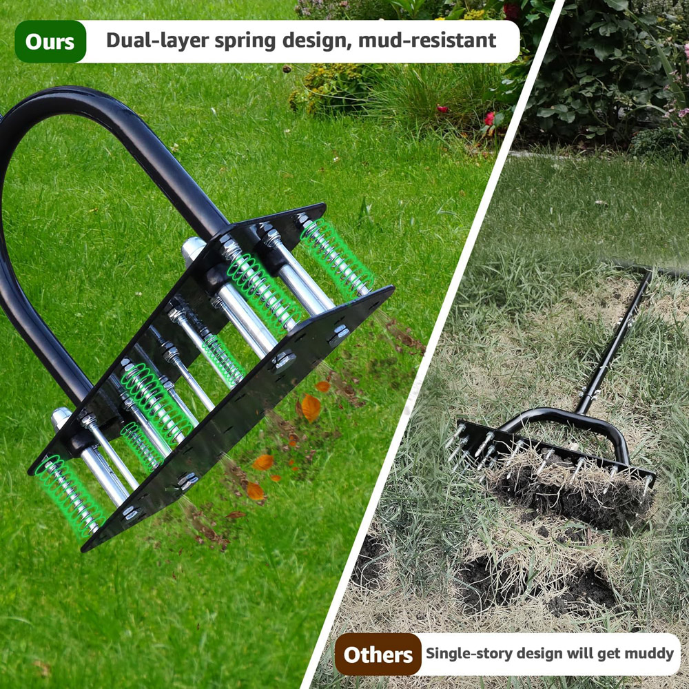 New Lawn Aerator, Automatic Di - Lawn Aerator Shoes Spikes Heavy Duty 评论和价格