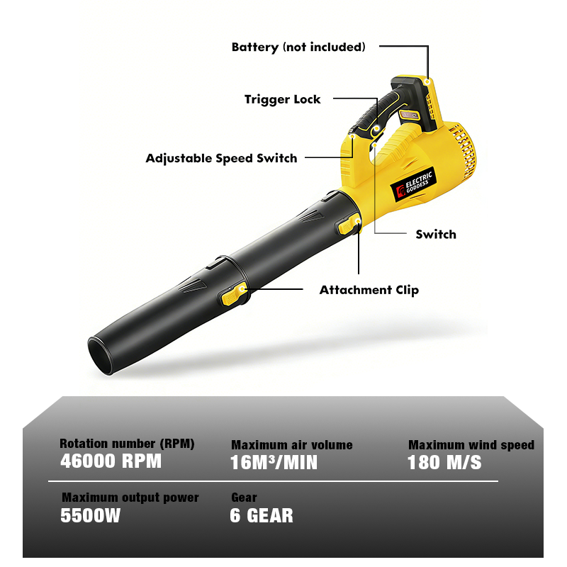 Brushless 5500W Cannon Blower  - Cordless Leaf Blower Brushless 20V 评论和价格